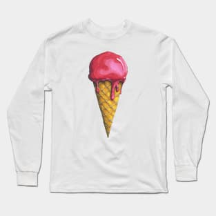 Strawberry Ice-cream Cone Long Sleeve T-Shirt